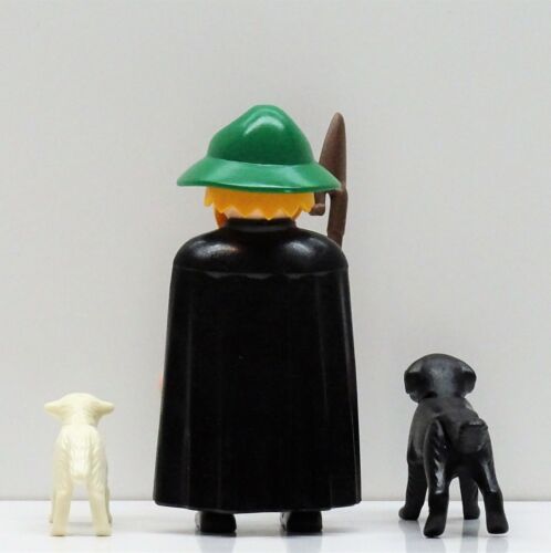 Shepherd with Lamb Dog Playmobil to Sheep Farm Hat Cape Costume Shepherd RARE - Picture 3 of 5