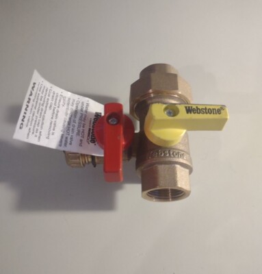 Webstone 3/4'' EXP Tankless Water Heater Service Isolating Valve Part Accessory 