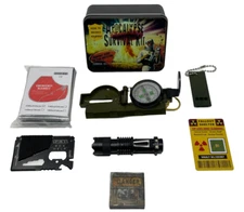 Kids Survival Kit Camping Gear Compass Card Tool Bug Out Bag Emergency Supplies