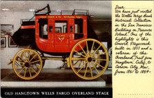 Vintage Postcard Wells Fargo Stagecoach San Francisco California Museum