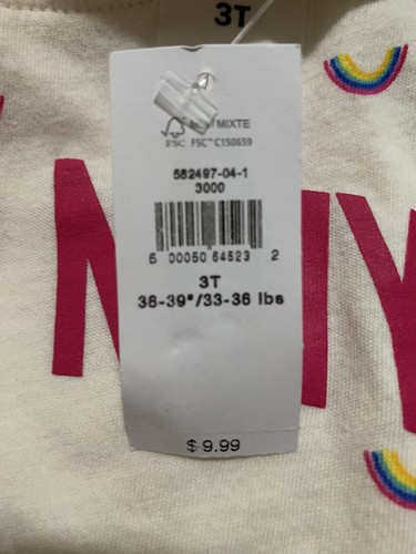 Old Navy Girls T-Shirt Size 3T - Picture 8 of 8
