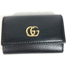 GUCCI 456118 key GG Marmont 6-Ring Key Case Leather Black