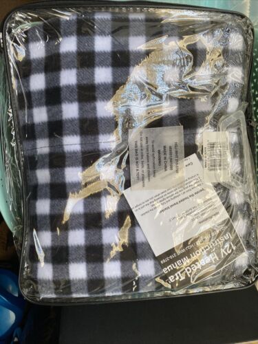 12V Fleece Car Heated Blanket Auto Electric Blanket For Travel Truck And SUV