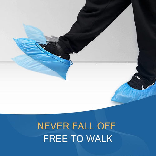 100 Pzs Cubre Zapatos Desechables Antideslizantes Impermeables Talla Grande Azul - 第 6/12 張圖片