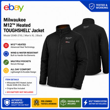 Milwaukee M12 12V Heated Toughshell Jacket with Charger - XL, Black - No Battery