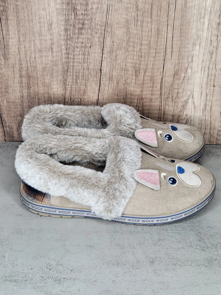 Zapatillas de espuma viscoelástica Skechers para mujer Bob's Too Cozy Dog "Woof" talla 6 Foto 4 de 4
