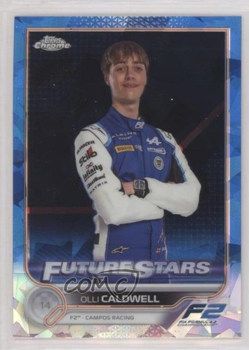 2022 Chrome Sapphire Edition Formula 1 F2 Racers Future Stars Olli Caldwell 7m3 - Picture 1 of 3