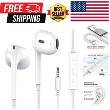 Wired Earbuds with Microphone, 3.5mm Jack in Ear Headphones with Microphone S...