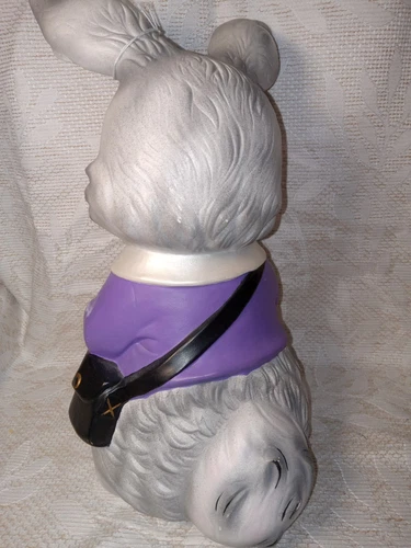 Vtg Ceramic 13" Alberta's Mold Handpainted Bunny - Picture 3 of 4