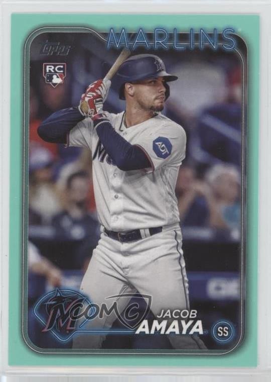 2024 Topps Series 1 Aqua Jacob Amaya #144 Rookie RC 08k5