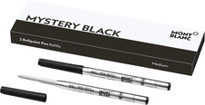 Montblanc Ballpoint Pen Refills (M) Mystery Black 116190 – Refill Ink with a Med