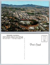 Escondido California Aerial View City Mountains Chrome Postcard Vintage