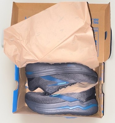Brooks Ghost Max 2 Men's Running Shoes Mesh Ebony Cockatoo Blue Sapphire 9