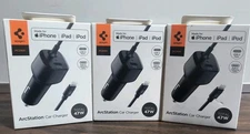 3 Spigen ArcStation™ | 47W USB-C & MFi Certified Lightning Car Charger Lot of 3 