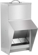 11.5lbs Galvanized Chicken Feeder - Rat Proof Poultry Feeder with Lid