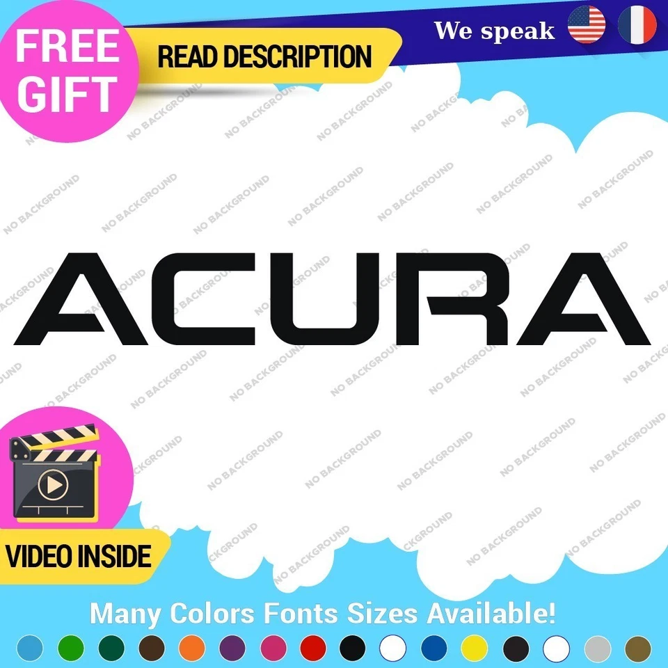 Fits Acura RSX Type VTEC Decals Stickers Vinyl Integra DC2 JDM TSX TLX RDX NSX Foto 3 de 4