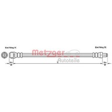 Metzger Bremsschlauch hinten links für Mercedes Viano Vito