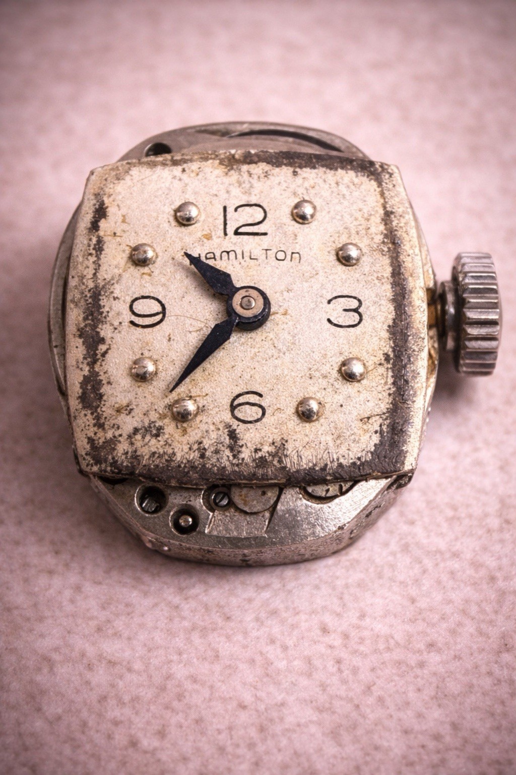 Rare Hamilton 750 17 Jewel Vintage Watch Movement Estate Find