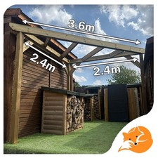 Rustic Corner Pergola DIY Kit with Triangular Tanalised Timber Construction
