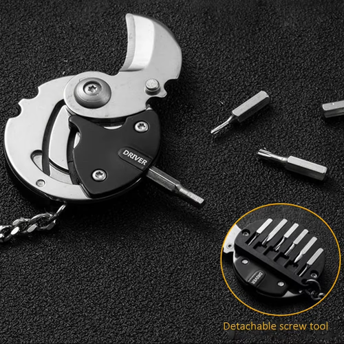 Multifunctional Keychain Screwdriver Hexagon Coin Outdoor EDC Tool Hexagon Foldi - Picture 5 of 13