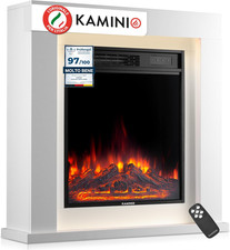 Camino Elettrico Matti - Caminetto Da Pavimento Con Riscaldamento, Effetto Fiamm