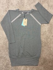 Prana Womens Rosie Sweatshirt Dress XS Grey Long Sleeve Pullover NWT Retail $99