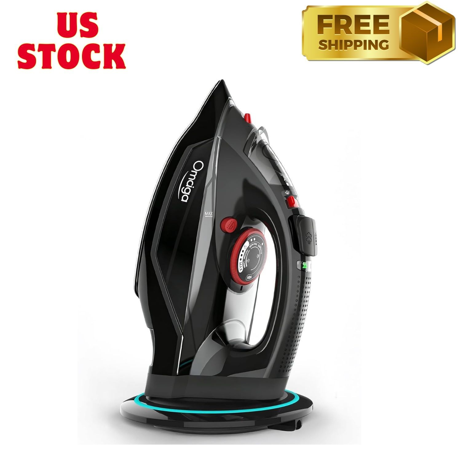 For Clothes, 1500w Steam Iron With Non-stick Ceramic Solepla
