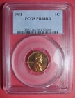 1951 Proof Lincoln Wheat Cent - PCGS PR 64 RD