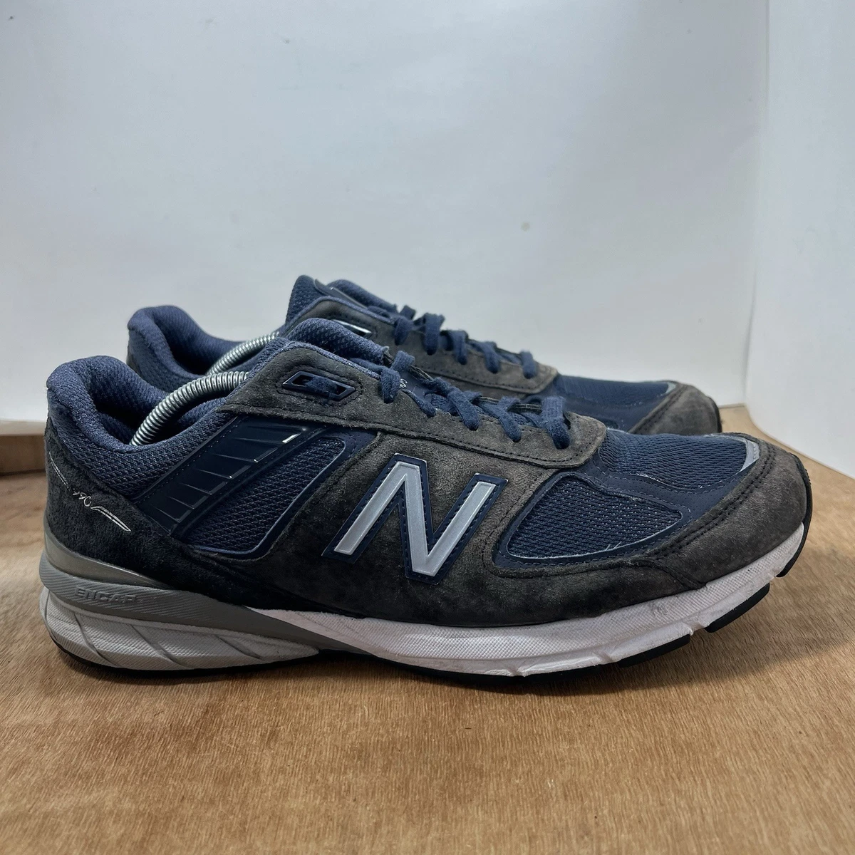 New Balance 990v5 Made In USA 2E Wide Navy Silver for Sale