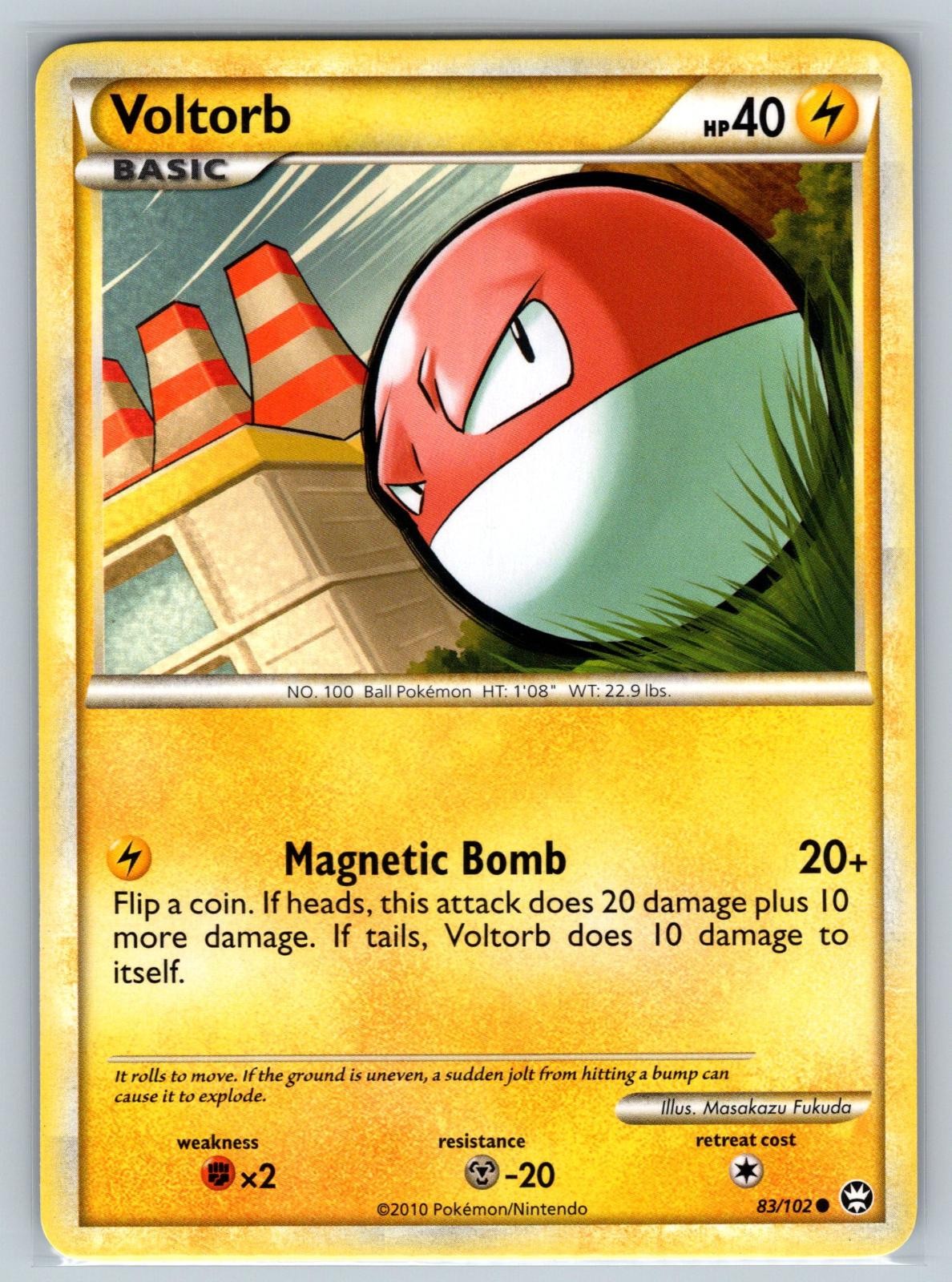 Voltorb 83/102 Common HGSS Triumphant Pokemon Lightly Played
