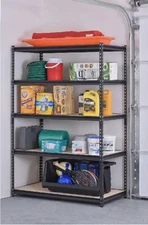 5 Shelf Heavy Duty Metal Muscle Rack, Garage Shelving Storage 48"W x 24"D x 72"H