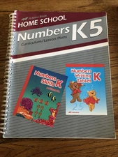 A Beka Book Numbers Curriculum/Lesson Plans K5 Kindergarten Homeschool Math