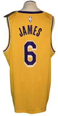 NBA LAKERS ユニフォーム 6番 XLサイズ NWT NBA LA Lakers Lebron James #6 NBA Swingman Icon Edition Size