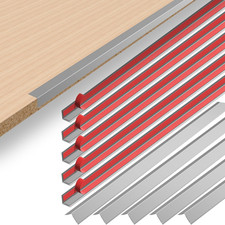 10Pcs 48" Grey Metal Corner Protectors for Walls, Furniture Cabinets
