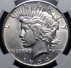 1934 S PEACE DOLLAR NGC AU 55