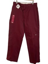Vintage Y2K Dickies Double Knee Cell Phone Work Pant Wine 85283 NWT 36X34