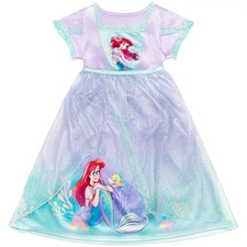 Little Mermaid Disney Ariel Girls Toddler Night Gown Pajama Princess Cute NWT 4T