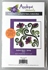 Applique Elementz "Radiant Block - Spring" Batiks Fusible Fabric Quilt Craft Kit