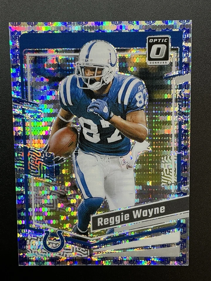 2023 Panini Donruss Optic Reggie Wayne NFL Shield Prizm 10/32 Indianapolis Colts - Image 4 of 4