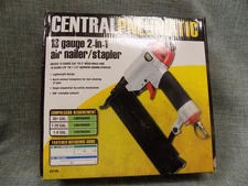 CENTRAL PNEUMATIC 18 Gauge 2-In-1 AIR NAILER /STAPLER GUN 63156 NEW TOOL