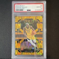 2023-24 Panini Select Pascal Siakam #193 Gold Flash Prizm /10 PSA 10