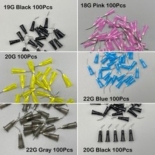 100Pcs Dental Needle Tips for Etch Gel Composite Flow Applicator 18/19/20/22G