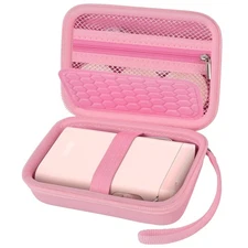 Comecase for Nelko P21 Phomemo D30 D35 Label Maker Machine Case Pink Storage