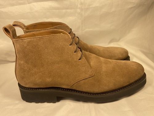 ALLEN EDMONDS Downing Chukka Suede Boot Tobacco 7803 Men's Size 11.5 D $495