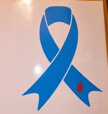 Diabetes Awareness Ribbon Vinyl Decals Car Wall Window
