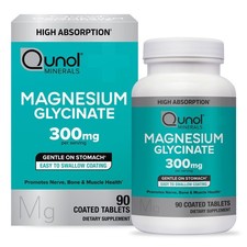Qunol Magnesium Glycinate 300mg, 100% Chelated 90 Count (Pack of 1)