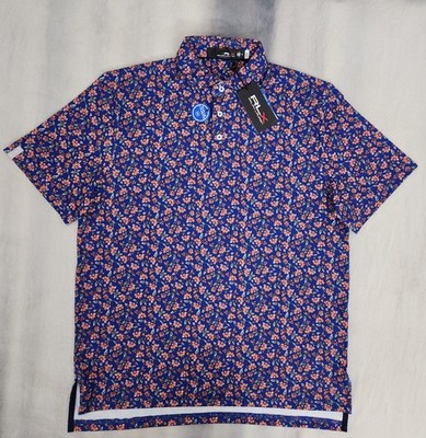 RLX Ralph Lauren Performance Golf Floral Print Polo Shirt Men's