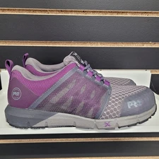 Timberland PRO Radius Shoes Womens Size 8.5 Gray Composite Safety Toe TB1A416Y