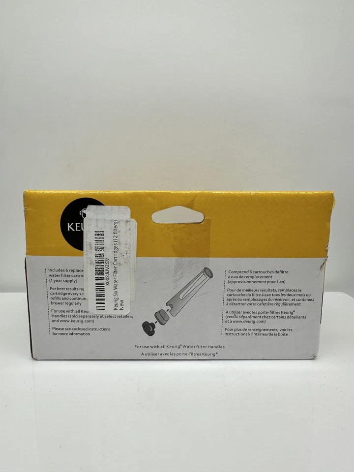 Paquete de 2 - 6 cajas de cartuchos de filtro de agua originales OEM KEURIG (12 filtros) Foto 3 de 4