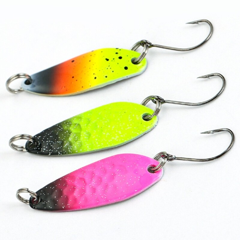 Fishing Accessories Hard Baits Sequined Fishing Spoon Lure Casting Spinner Baits - Image 3